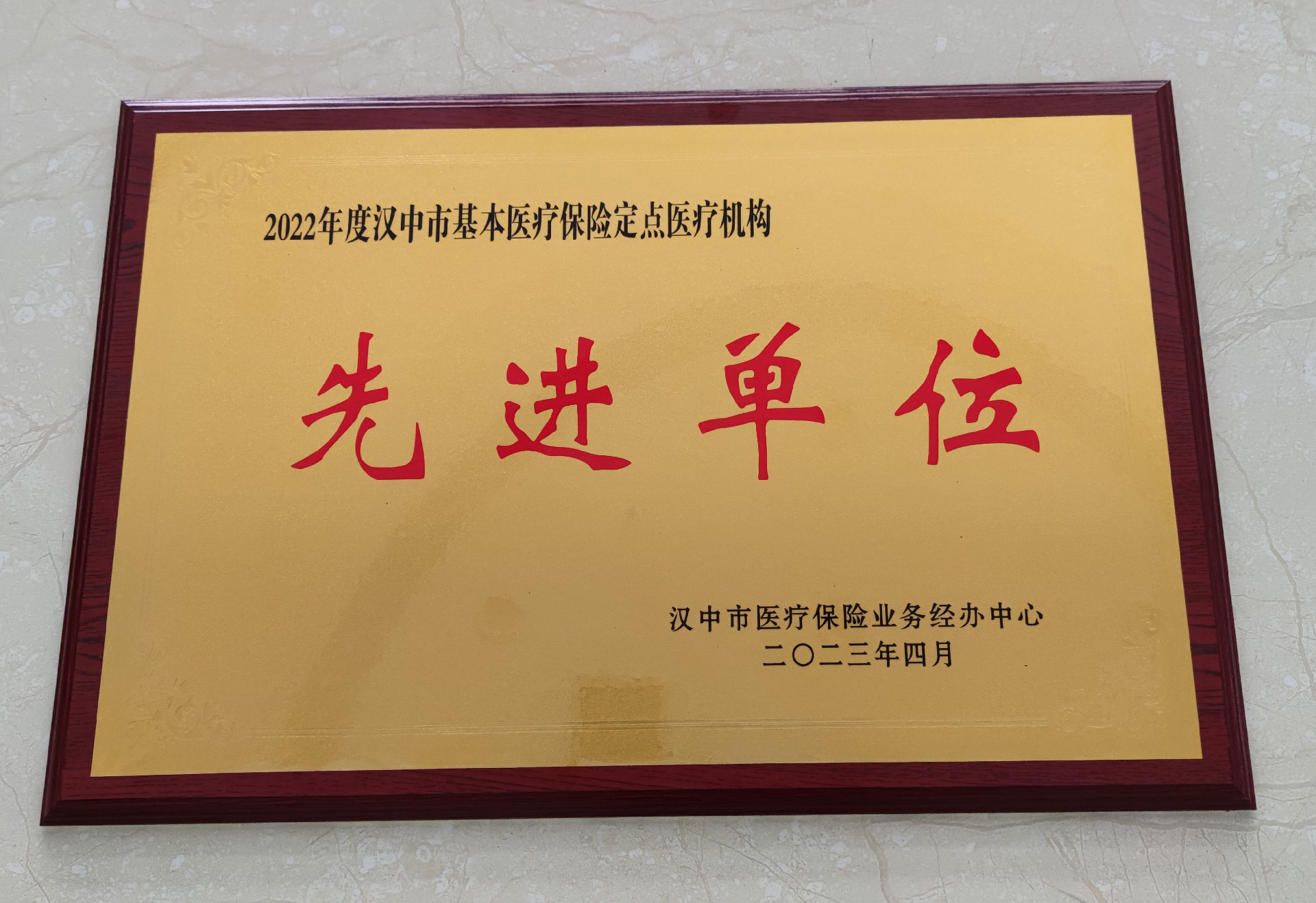 喜報(bào)：?熱烈祝賀漢中仲德醫(yī)院榮獲2022年度漢中市基本醫(yī)療保險(xiǎn)定點(diǎn)醫(yī)療機(jī)構(gòu)先進(jìn)單位榮譽(yù)稱號(hào)！